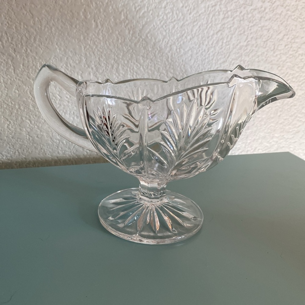 Vintage Chrystal Gravy Dish